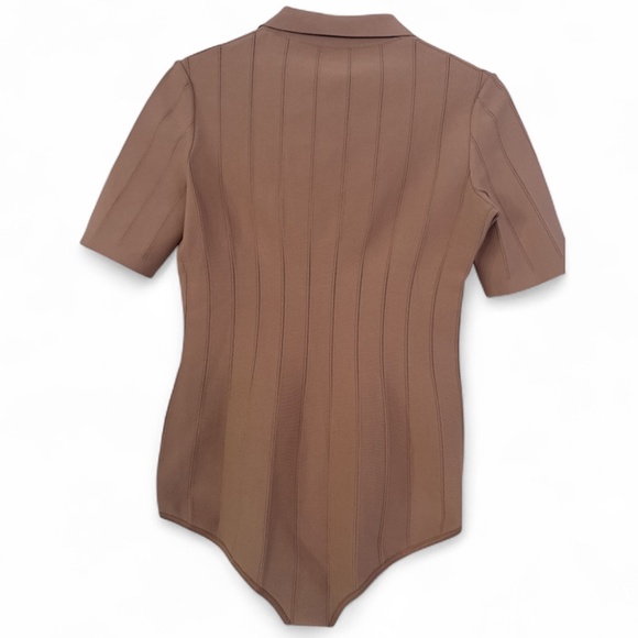 Alaia V-Neck Bodysuit - Blush l Size IT42 l NWT l $3146 MSRP - Picture 3 of 8
